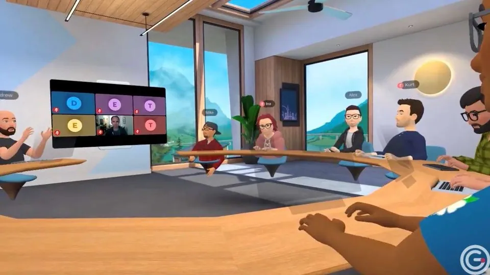 Metaverse Horizon workroom meeting with CEO