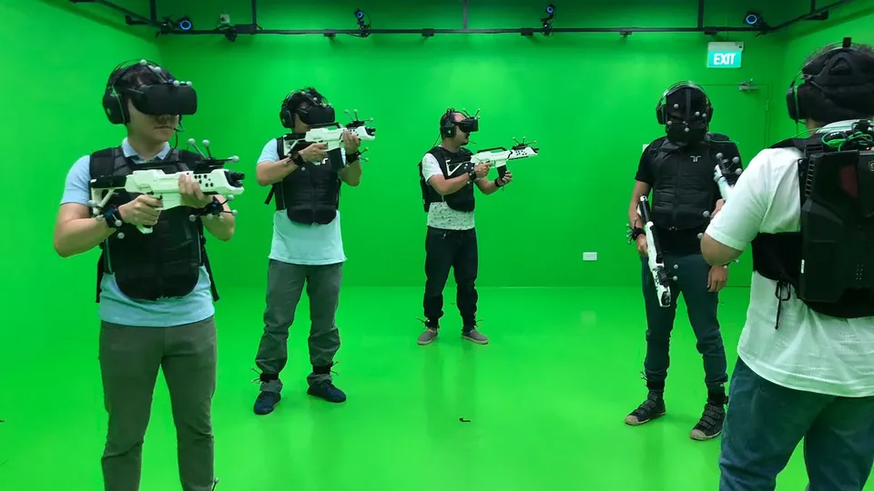 gamers are playing using sandbox VR